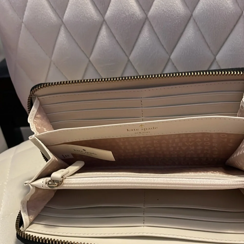 Kate Spade perforated Neda zip around wallet